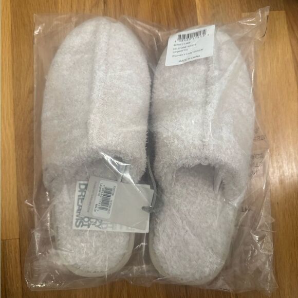 Barefoot Dreams CozyChic Unisex Slipper in Heathered Stone / White - Picture 5 of 6